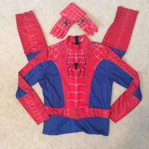 Halloween Men's M Spiderman Costume with Gloves